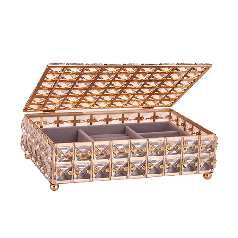 

1PC Jewelry Storage Box Unique Shiny Elegant Portable Small Trinket Box For Shop Storage Box Dressing Table Storage Flannel Box
