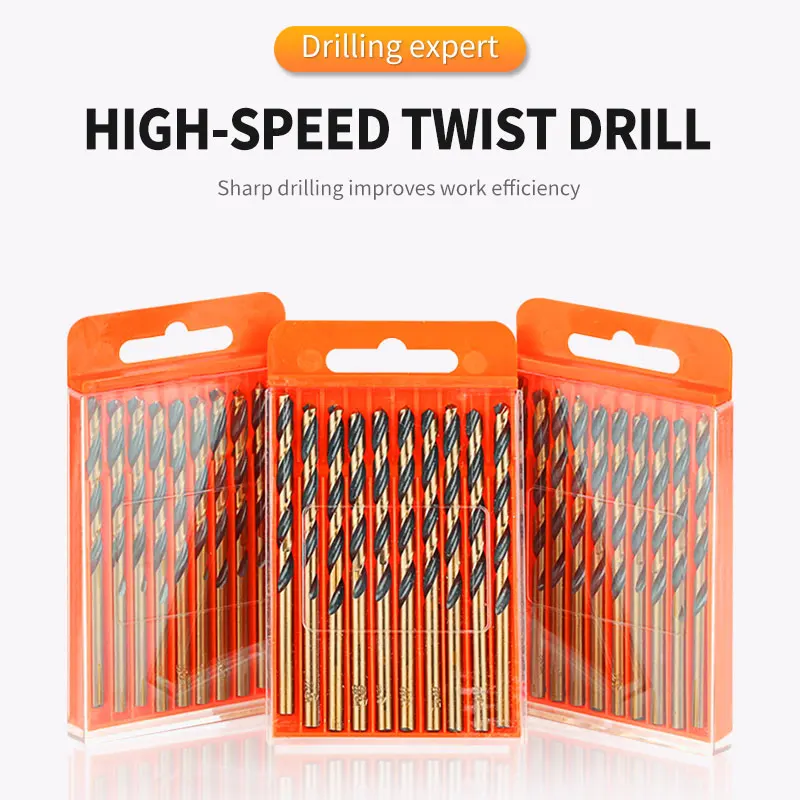 

2.0-6MM Twist High Speed Steel Drill Bit Set Suitable For Stainless Steel,Iron,Aluminum,Wood Etc 4341 black jute twist drill bit