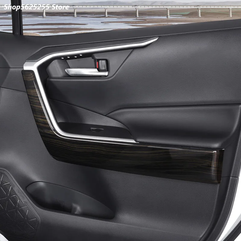 

Car Door Armrest Panel Sticker For Toyota RAV4 RAV-4 2020 2021 2019 Accessories Interior Door Panel Protection Bright Strip
