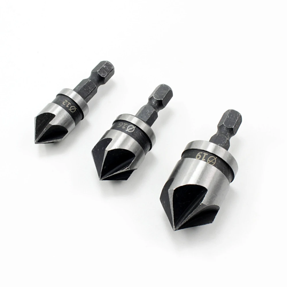 3 шт. углеродного Сталь шестигранный из быстрорежущей стали для конических