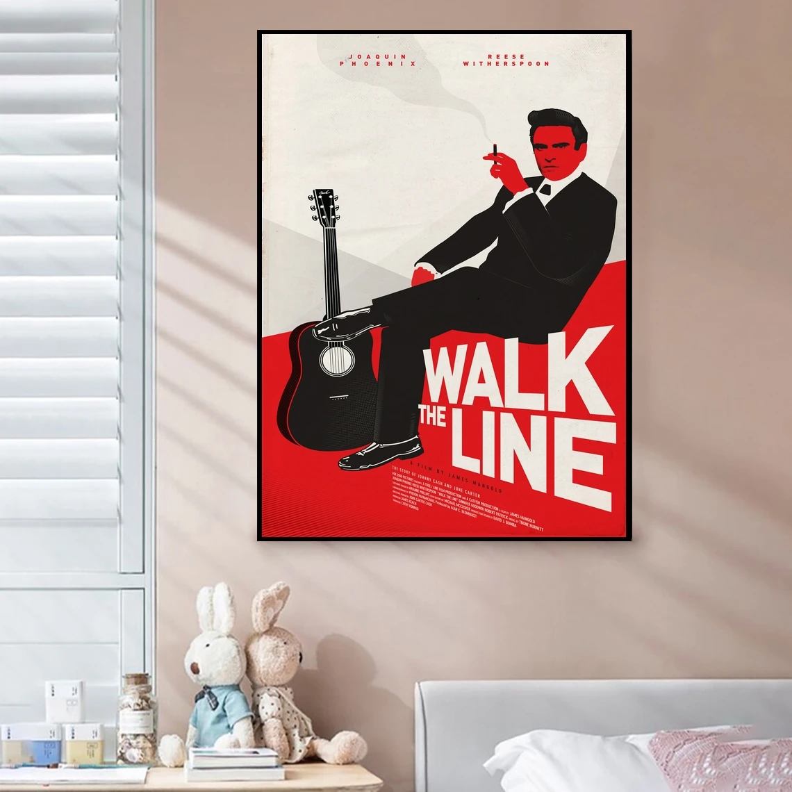 

Walk The Line Movie Cover Poster Art Print Canvas Painting Wall Pictures Living Room Home Decor (No Frame)