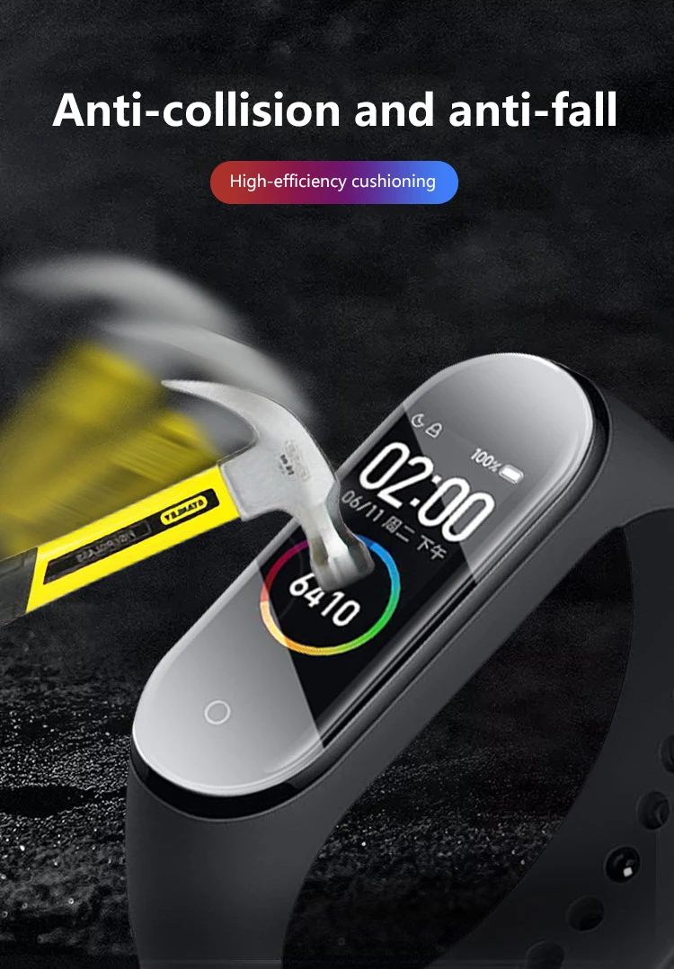 Защитная пленка для экрана Xiaomi Mi Band 4 ремешок смарт часов Band4 полноразмерная