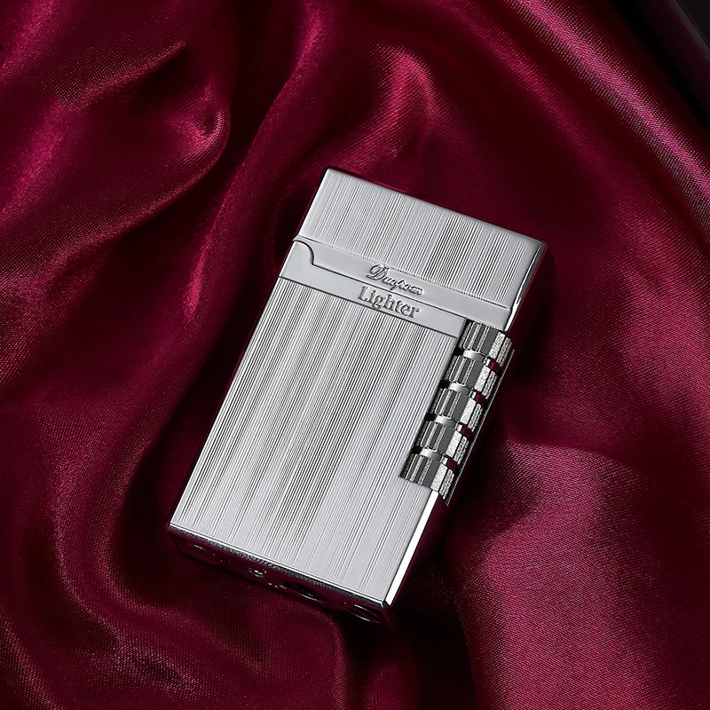 Metal Cigar Smoking Lighters Cigarettes Accessories Flint Gas Lighter Square Side Slip Wheel Mini Firestone Loud | Дом и сад