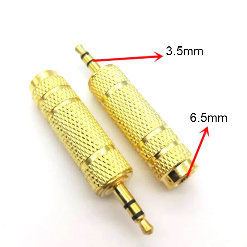 

1pc Audio Adapter 6.5mm Stereo Jack Male to 3.5mm Female Connector Headphone Amplifier AV Microphone Speaker Converter