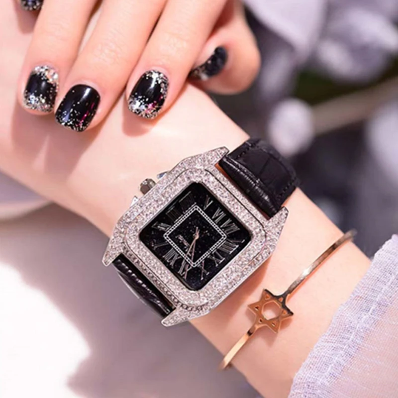 Женские наручные часы Стразы серебристого цвета 4 цвета|wristwatch women gold|wristwatch