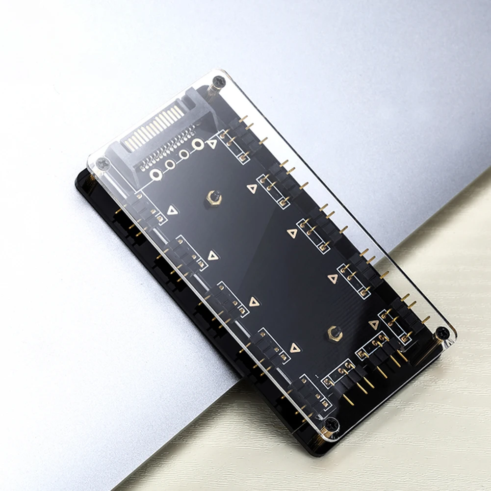 5V 3Pin/12V 4Pin Магнитный RGB охлаждающий разветвитель вентилятора концентратор с