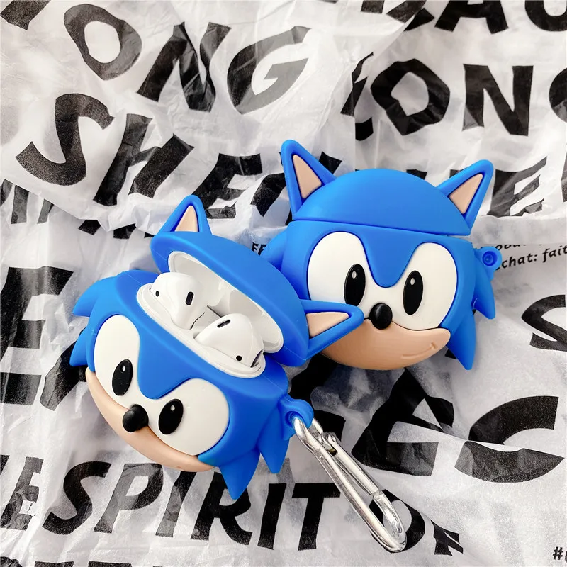 Чехол для AirPods Pro милый мультяшный силиконовый чехол наушников аниме Sonic Apple Air Pods 12