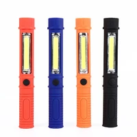 2 led super bright flashlight mini pen multifunction led torch light magnet cob handle work flashlight square work hand torch