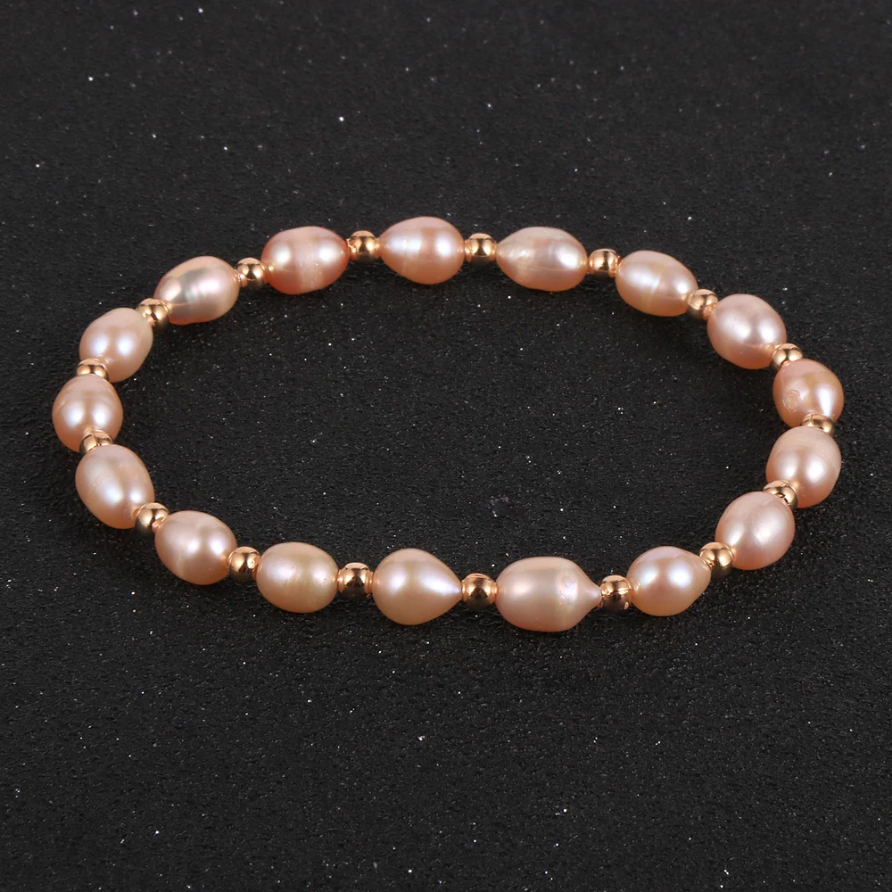 Элегантный корейский женский белый розовый натуральный пресноводный жемчуг