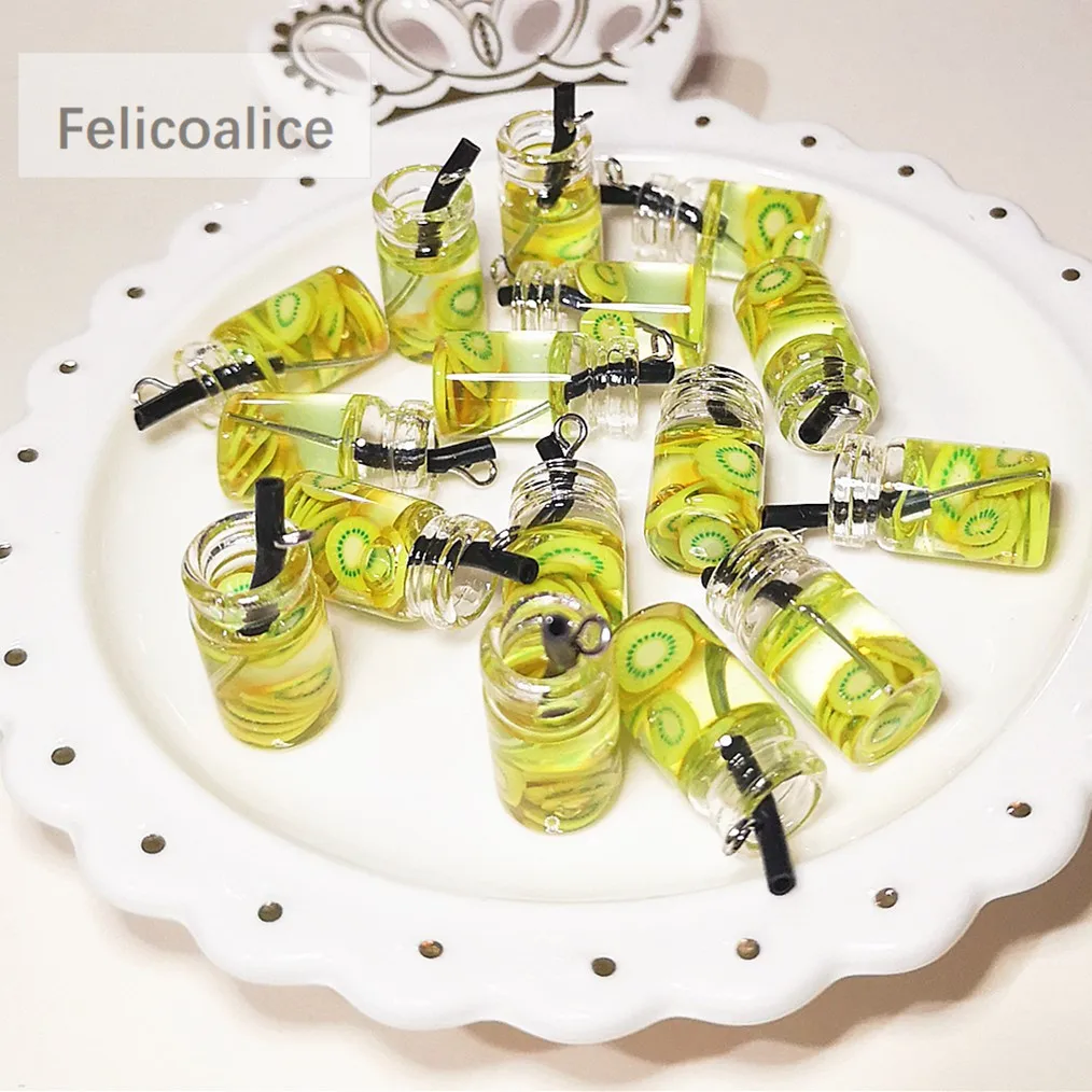 100 шт. миниатюрные поддельные фрукты апельсин яблоко клубника лимонный сок