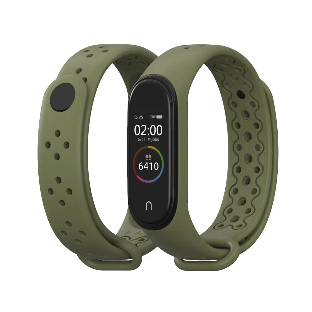 Ремешок для Mi Band 4 3 спортивный браслет Bend ремень Xiaomi Pulseira Opaska My Band4 силиконовый