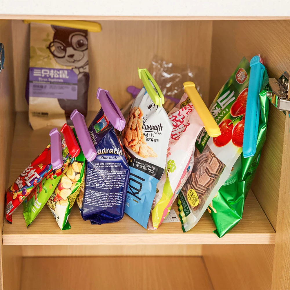 Портативная пищевая закуска уплотнительная сумка зажимы красочные экологически