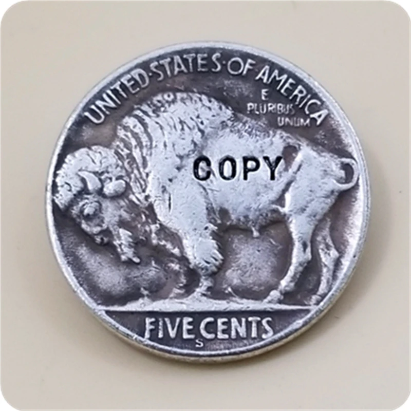 Никелевые монеты Hobo _ Тип # 5_1935-S с гравировкой в виде американского бизона из