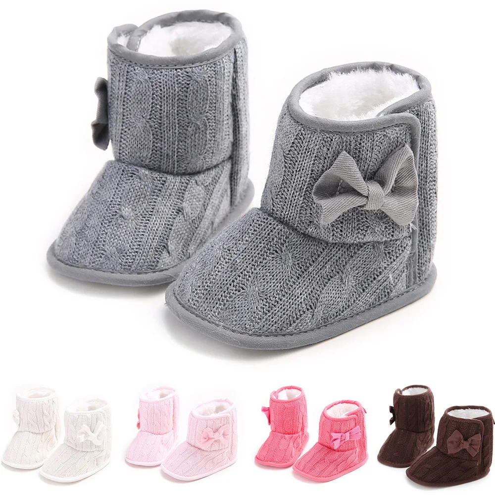 Зимние ботинки для маленьких девочек из мягкой хлопчатобумажной ткани детские