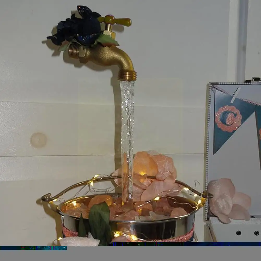 

Невидимый кран, украшение для воды, волшебные украшения для полива, металлический фонтан, искусство, Циркулирующая вода, банка для двора F P2O6