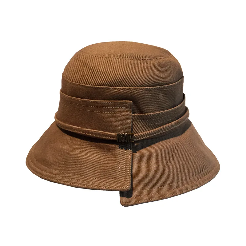 

Irregular fisherman hat female autumn and winter Korean version cover face net red hat show face small Japanese basin hat