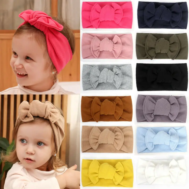 Повязка на голову с большим бантом для маленьких девочек и мальчиков повязка