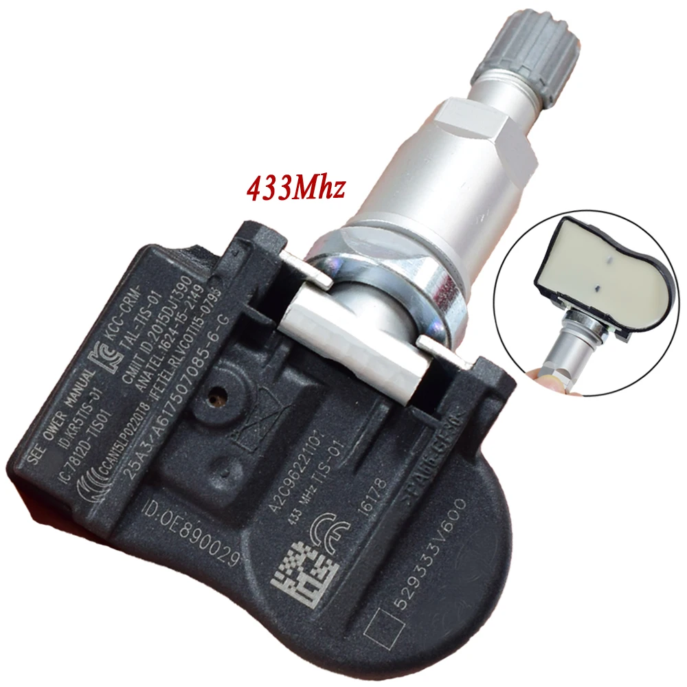 Система мониторинга давления в шинах для Kia Rio Hyundai i40 TPMS 433 МГц датчик 52933-3V600 529333V600 1