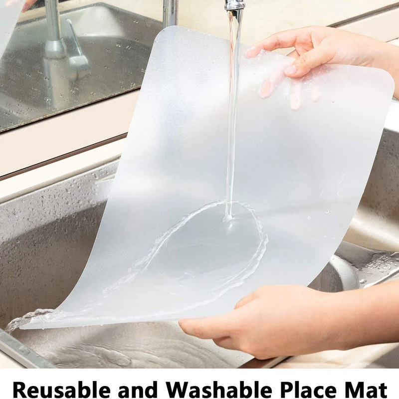 

12-Piece Plastic Mat Placemat Table Mat Heat-Resistant Placemat Placemat Suitable for Dining Table, Dining Room, Kitchen