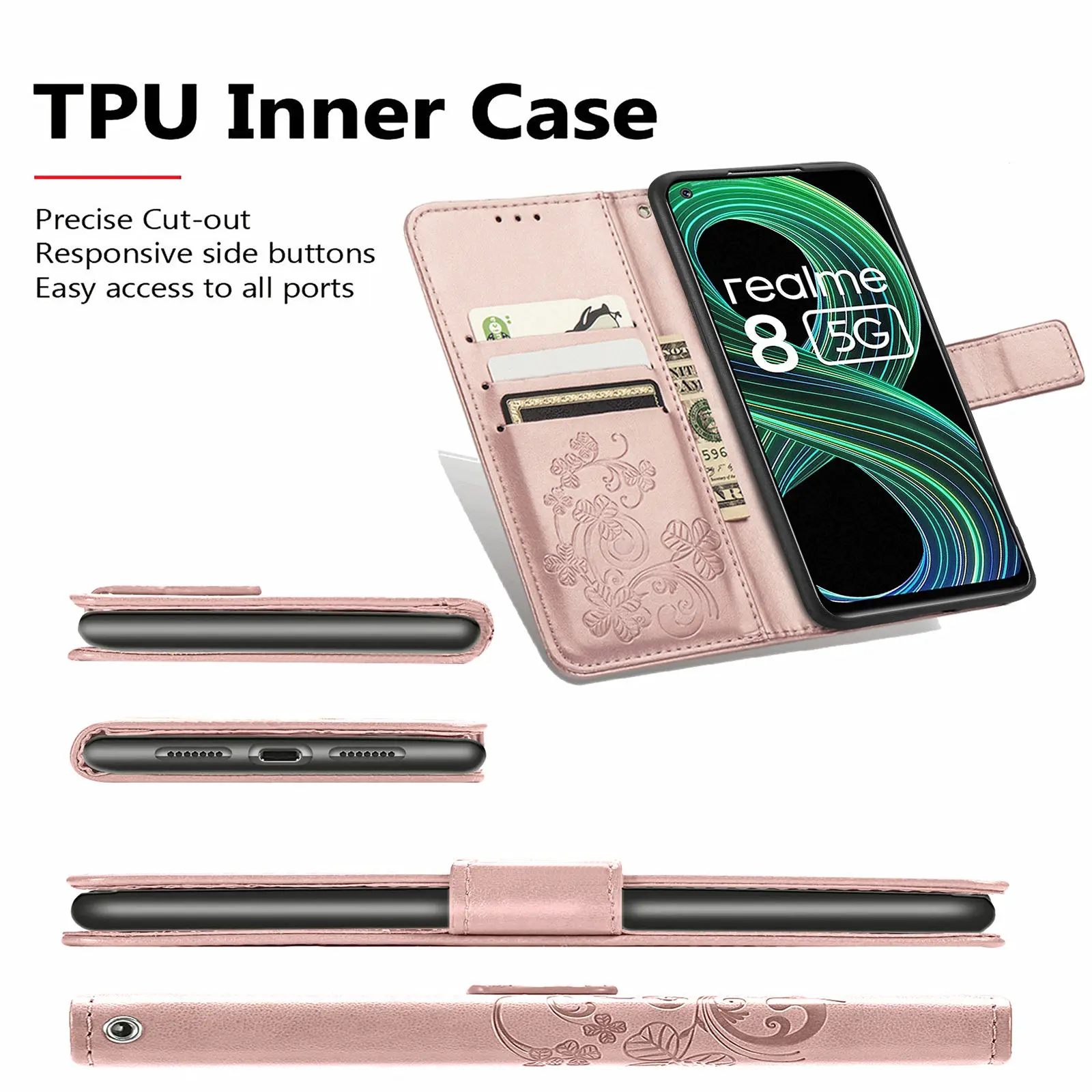 for realme narzo30 5g case for realme 8 narzo30 5g cover shell coque pu leather wallet purse phone bumper for realme narzo30 5g free global shipping