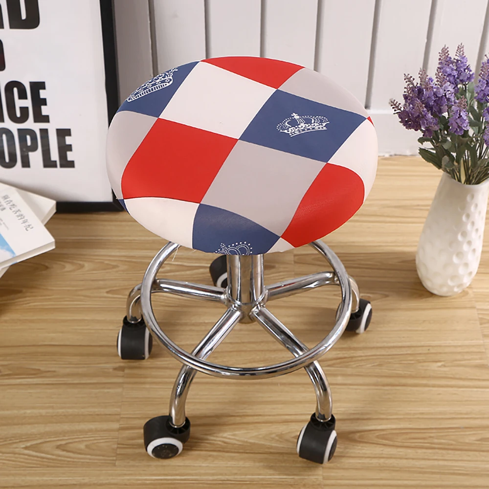 1/2/4/6 шт. с цветочным принтом Новая круглый чехлы для стульев барный стул крышка