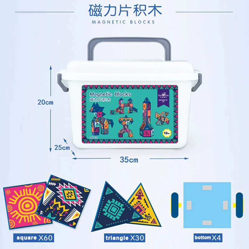 

Montessori Toy Mini Size Magnetic Designer Construction Set Model Building Magnets Magnetic Blocks Educational Toys For Children