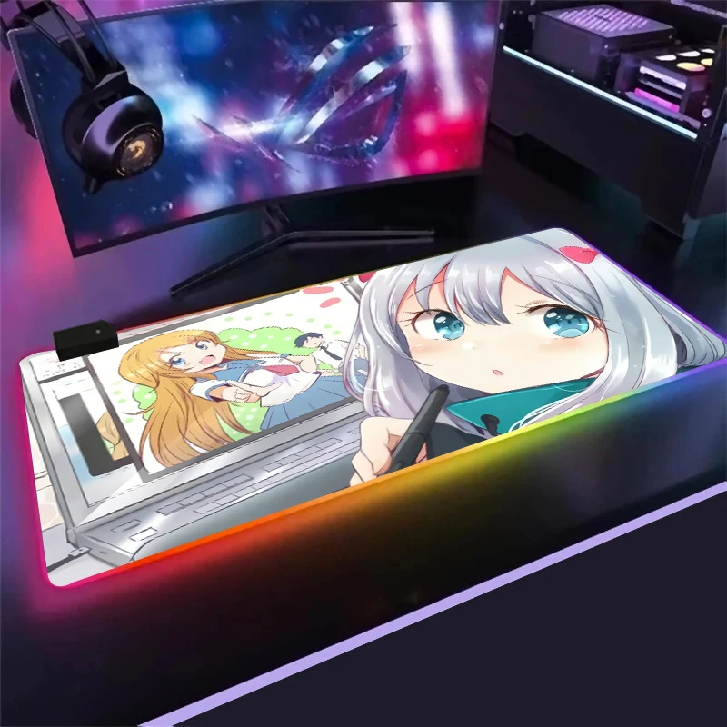 аниме izumi sagiri rgb xxl коврик для мыши xl мо