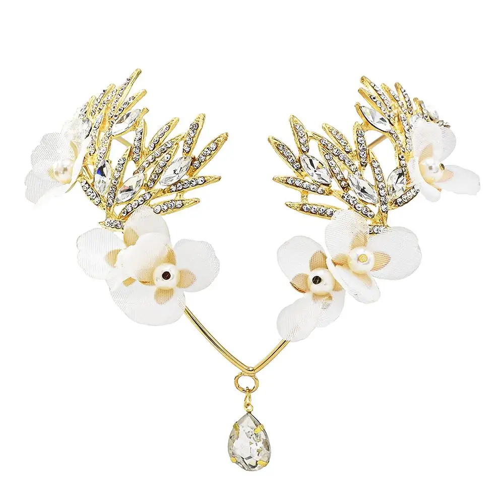 Головная повязка богини с золотыми листами для волос на лбу украшения свадебный