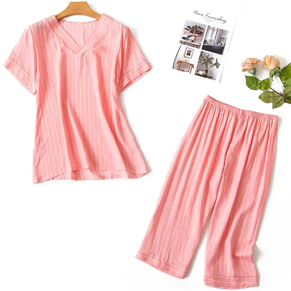 Женская одежда осенне-зимние пижамные комплекты для сна с V-образным вырезом