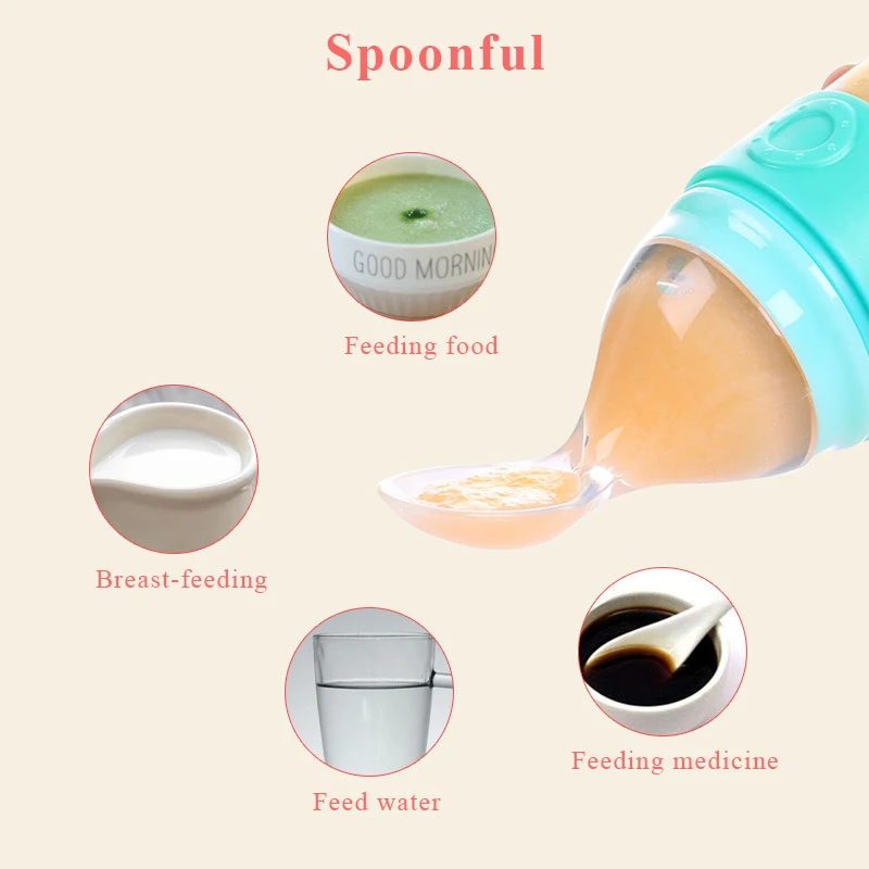Бутылочка для кормления ребенка 120 мл бутылочка рисовая паста Мягкая ложка