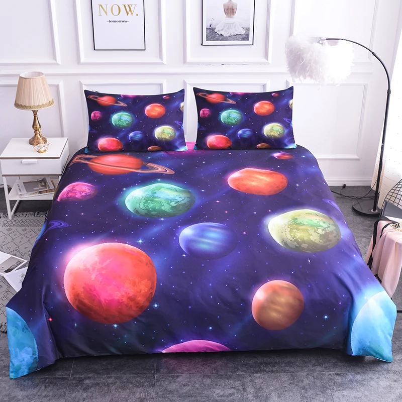 3D Universe Print Bedding Set Kids Bed Duvet Cover Comforter Quilt Nursery Single/Twin/Full/Queen/King Size | Дом и сад