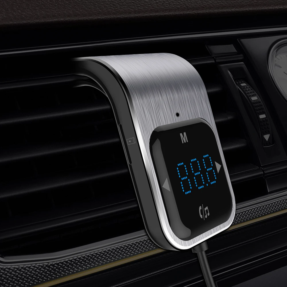 Fm-передатчик Bluetooth автомобильный беспроводной радио адаптер AUX MP3-плеер Автомобильное зарядное устройство прикуриватель двойной usbс ручной свободные говорящие