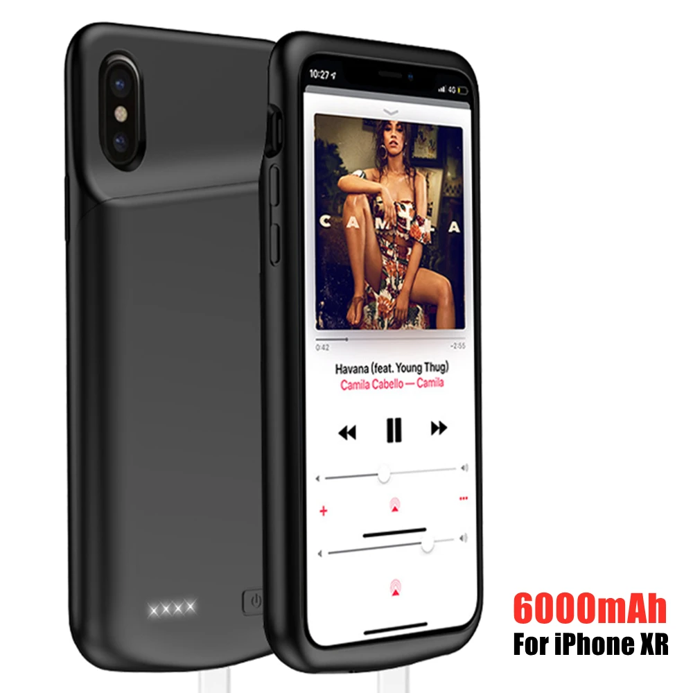 Чехлы с зарядным устройством NTSPACE для iPhone XS Max чехол аккумулятором 6000 мАч внешним