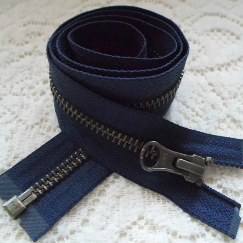 

6 шт./лот металлическая молния YKK темно-синяя античная латунь с открытым концом для куртки пальто Швейные аксессуары для одежды