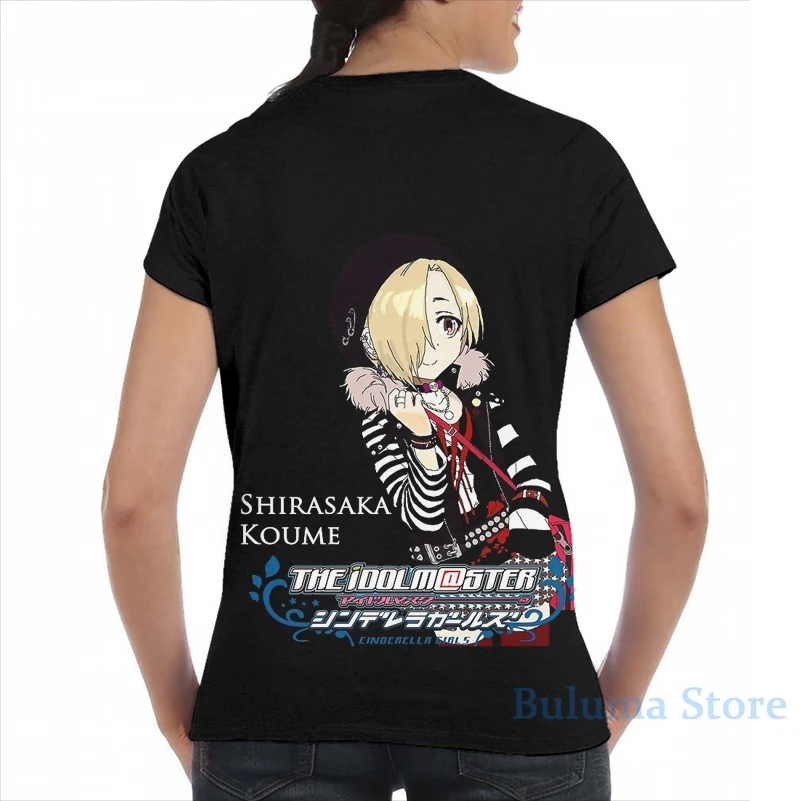 Idolm @ ster CG Shirasaka Koume Мужская футболка женская с принтом модная для девочек топы