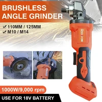 125mm 100mm brushless cordless angle grinder variable speed diy power tools electric polishing grinding machine for 18v battery