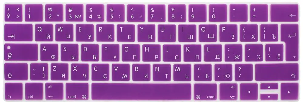 Русская Защитная пленка для клавиатуры ЕС для Macbook Pro 13,3 A1706 A1989 и 15,4 дюймов A1707 A1990 с сенсорной панелью