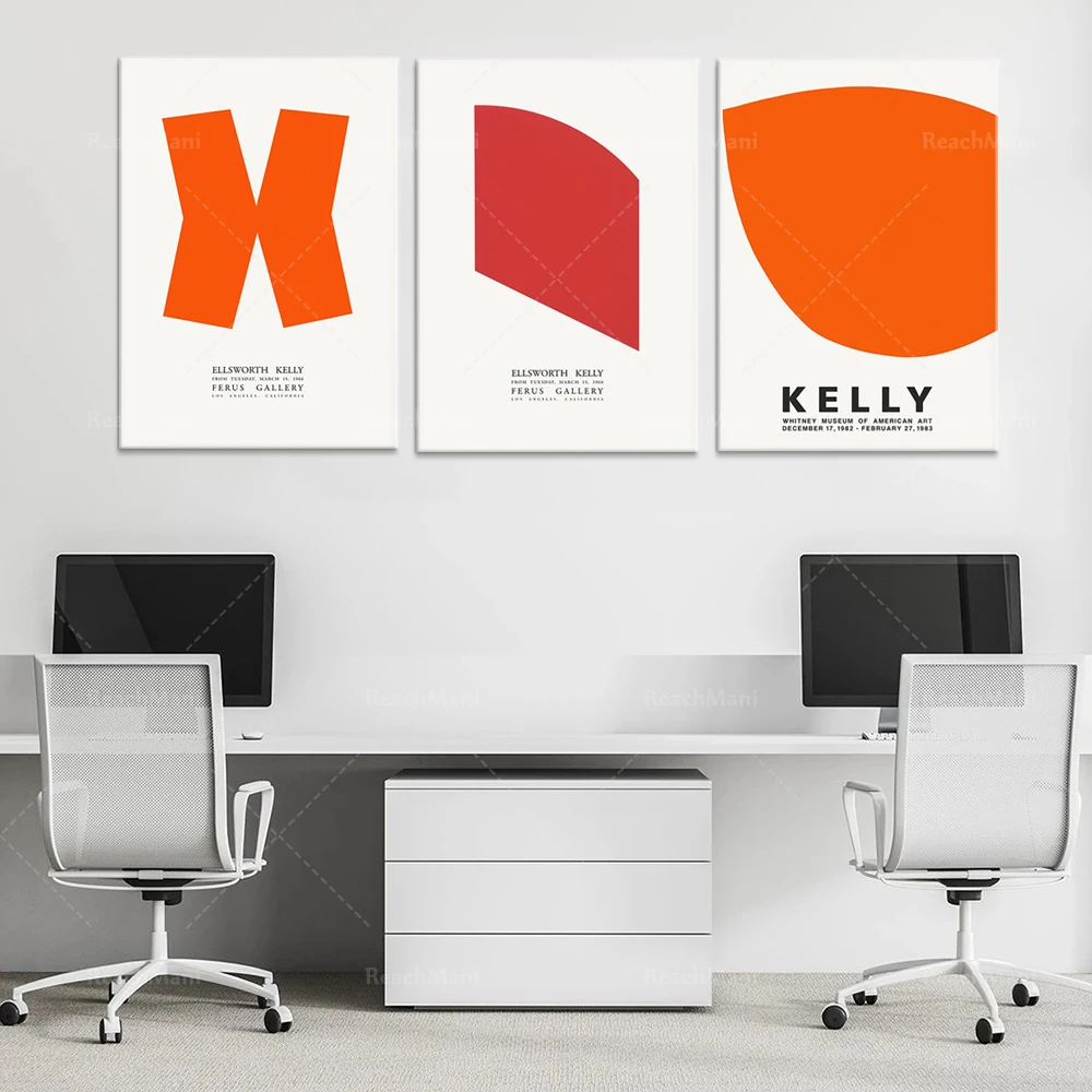 Ellsworth Kelly Art Exhibition Digital Download Плакат винтажный принт архитектуры