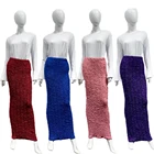 Женская длинная юбка-футляр, однотонная прямая трикотажная облегающая юбка стрейч с высокой талией, в мусульманском стиле, лето 2002