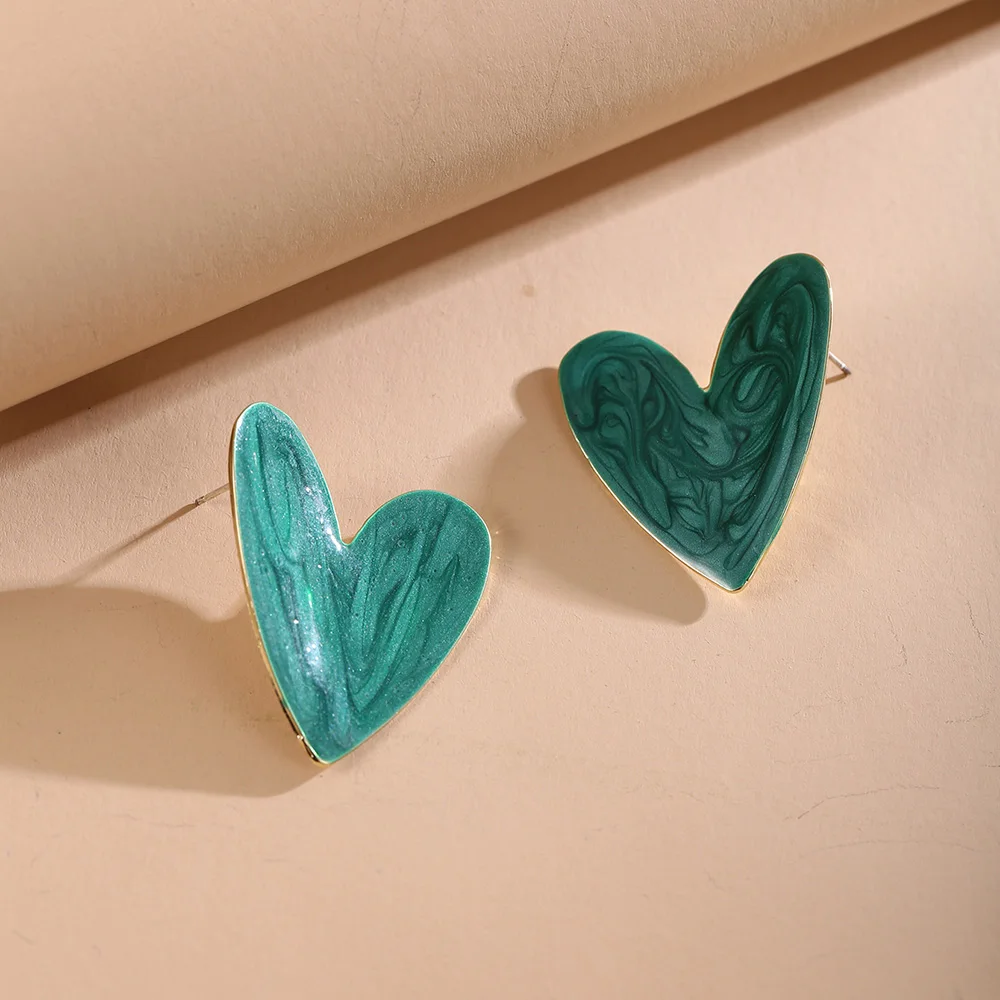 Женские Новые корейские темпераментные серьги-подвески в форме сердца