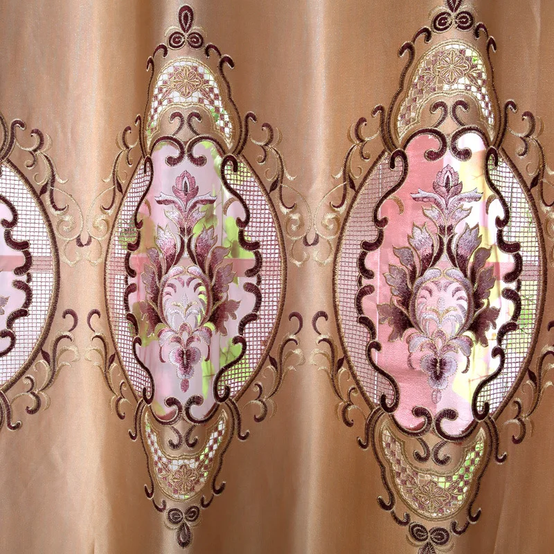 Элегантные Роскошные тканевые затемняющие шторы для гостиной розовые