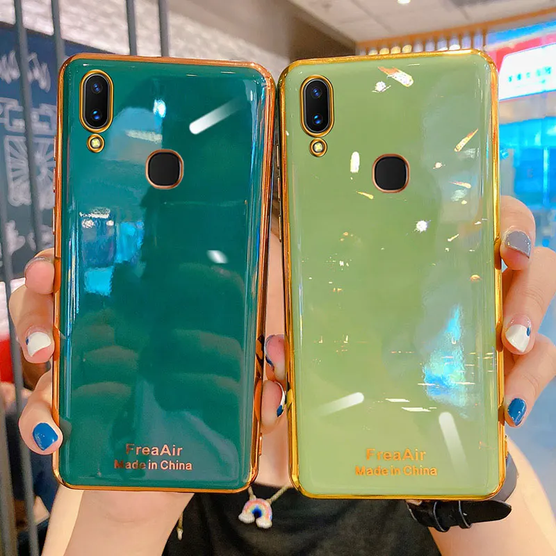 Luxury Silicone Case For Vivo Y91 phone Case For Vivo Y95 Cover Shockproof Fundas Stand Holder Case Vivo Y93 Y52s Y97 Y79 Y67