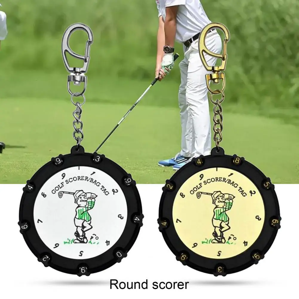 

Golf Stroke Shot Putt Score Counter Two Digits Display Key Chain Count Scoring Keeper Portable Golf Counter Double Sides 18 Hole