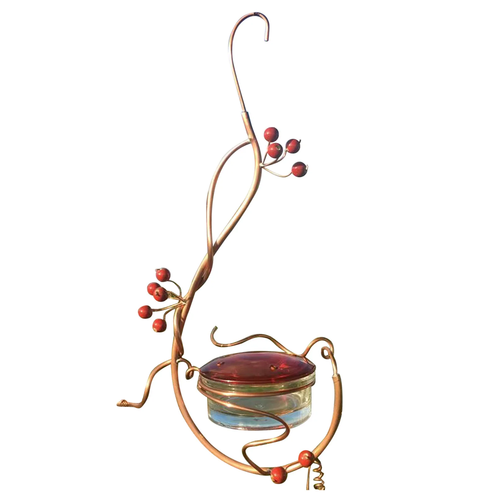 

New Garden Courtyard Bird Feeder Courtyard Tree Hanging Red Berries Hummingbird Feeder Garden Decoration Outdoor Feed The Birds