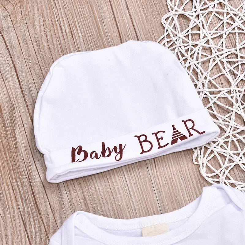 

2019 Autumn style Baby Boy Girl Rompers Long Sleeve Cartoon Infant Jumpsuit+Hat 2 Pcs Casual Outfit Newborn Baby ClothesS27