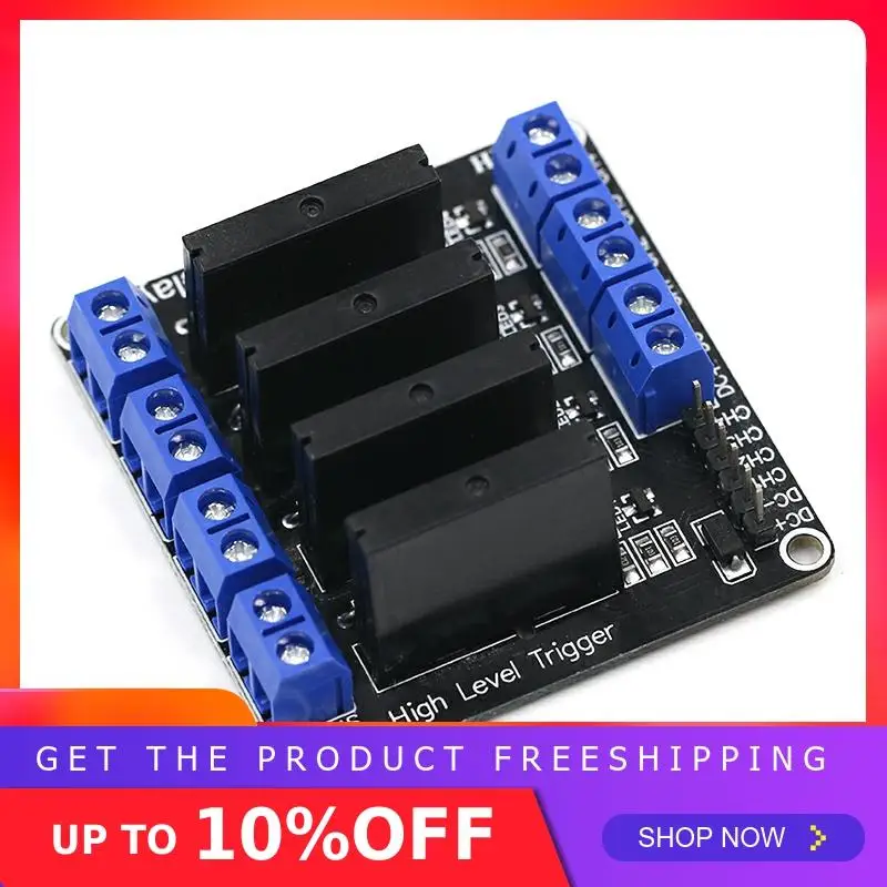 1 2 4 8 канальный 5 В DC релейный модуль твердотельный высокий уровень SSR AVR DSP G3MB-202P реле для Arduino