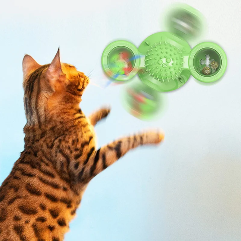 Детская головоломка для кошек вращающийся поворотный круг с щеткой кошка