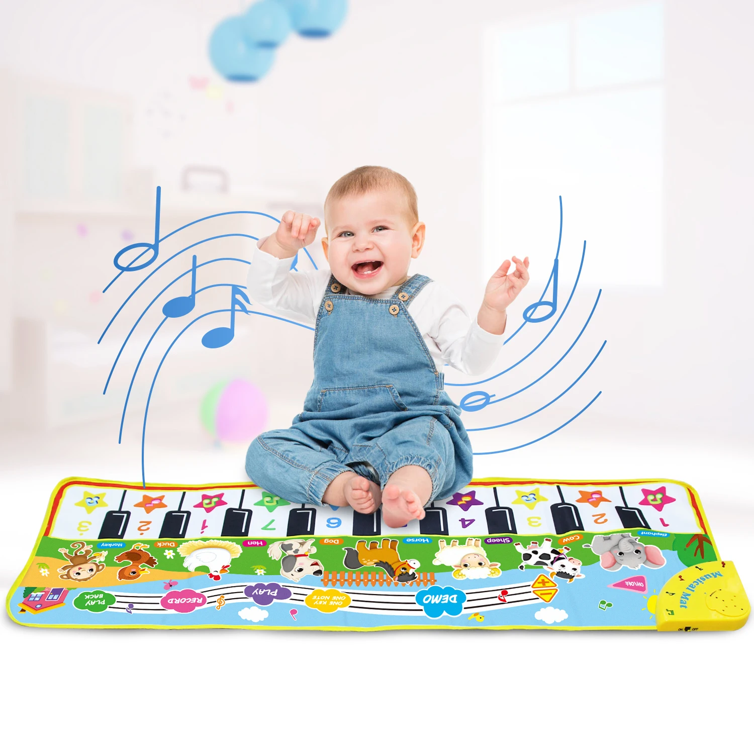 

Keyboard Music Mat Playmat Educational Musical Carpet Multifunctional Funny Children Piano Carpet Baby Crawling Mat