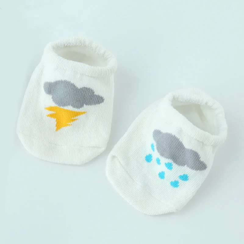 Весенне летние детские носки хлопковые для малышей вечерние нескользящие