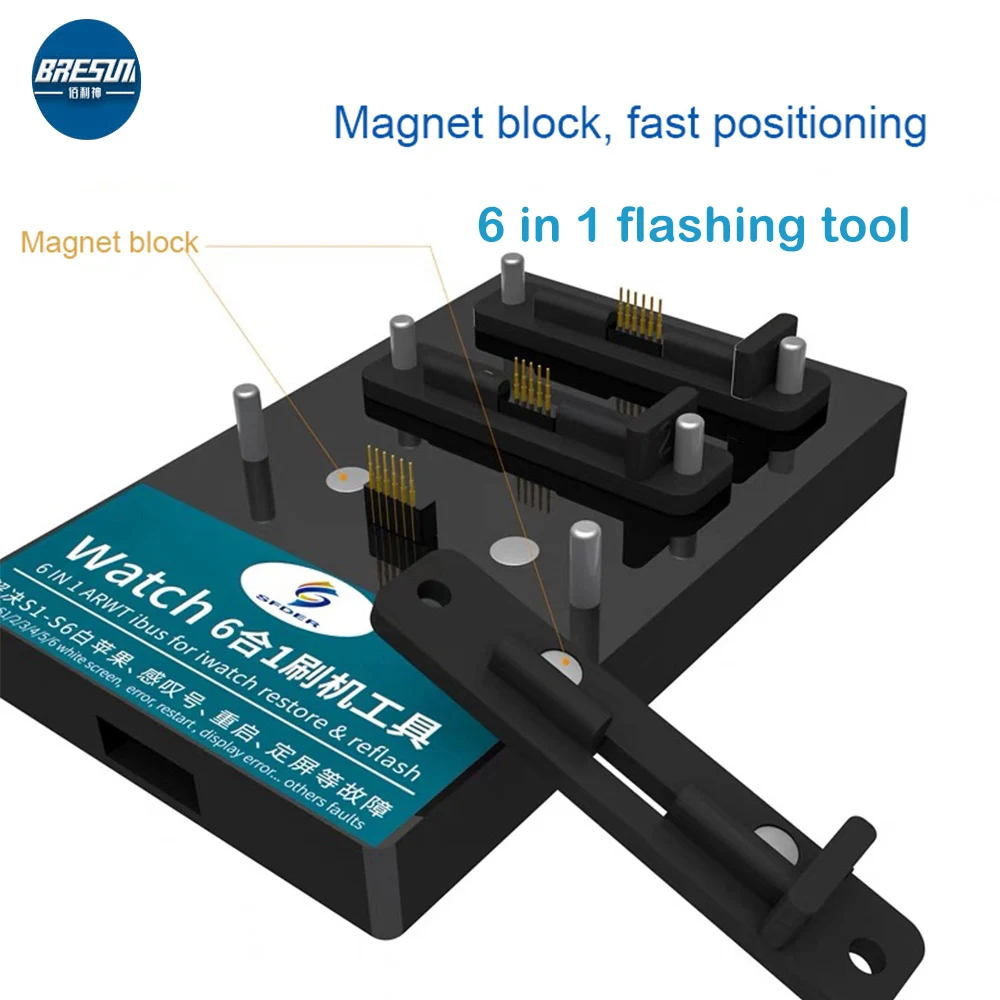 Adaptador de reloj para IWatch S1/S2/S3/S4/S5/S6, herramienta de reparaci&oacute;n 6 en 1, multifunci&oacute;n, intermitente, RWT, Ibus-4